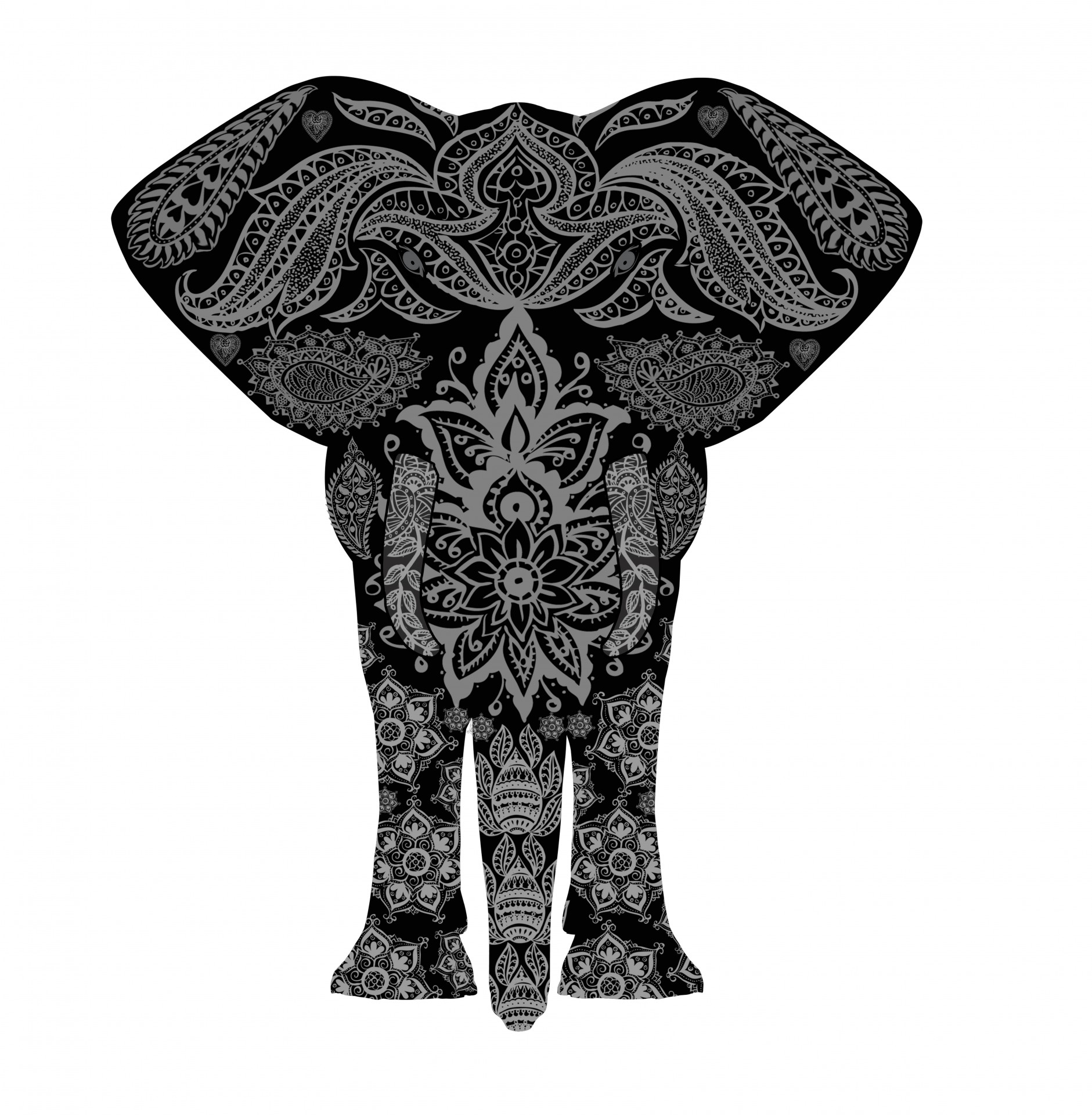 1881x1920 elephant henna mehndi pattern, mehndi, henna, pattern, animal
