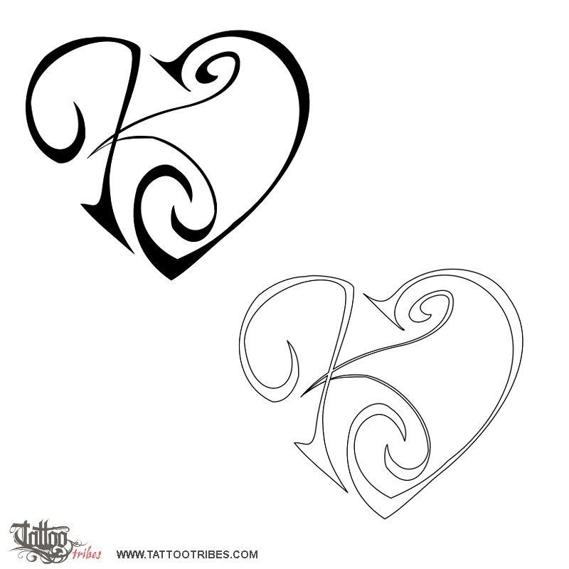 800x800 K Letter Tattoo Mehndi Design