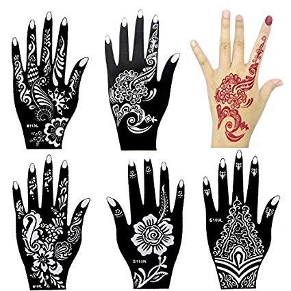 425x425 Pieces India Henna Tattoo Stencil Kit For Women Girl
