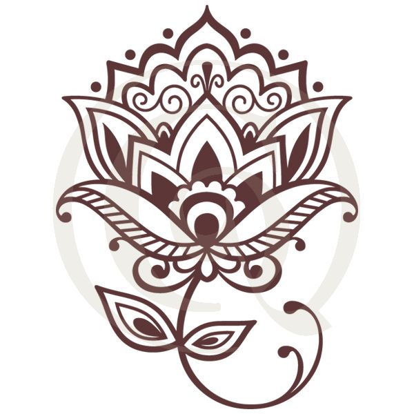 600x600 mehndi bloom svgdxf other flowers cutting craft genesis