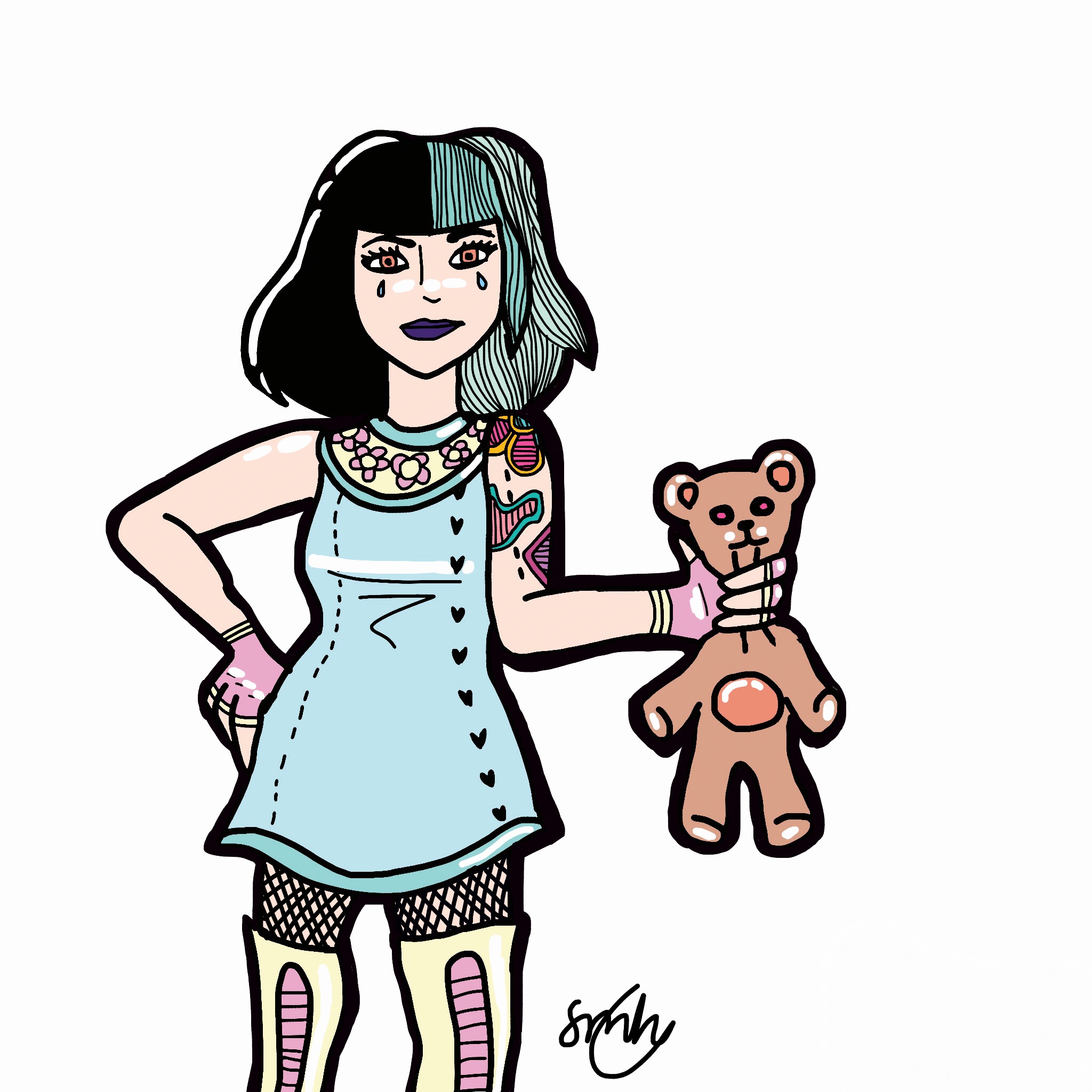 2048x2048 melanie martinez!!!! teddybear crybaby tattoo melaniema