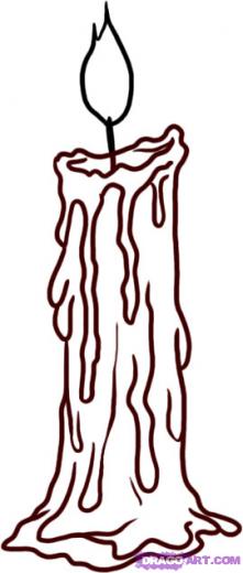 221x520 Melting Candle Clipart Easy Draw