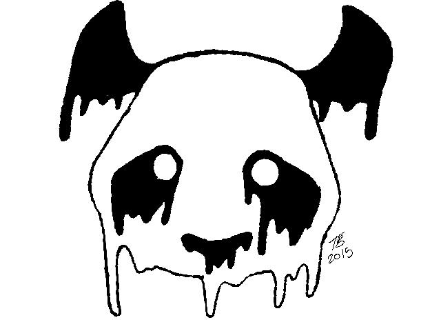 640x480 Melting Panda Digital Art