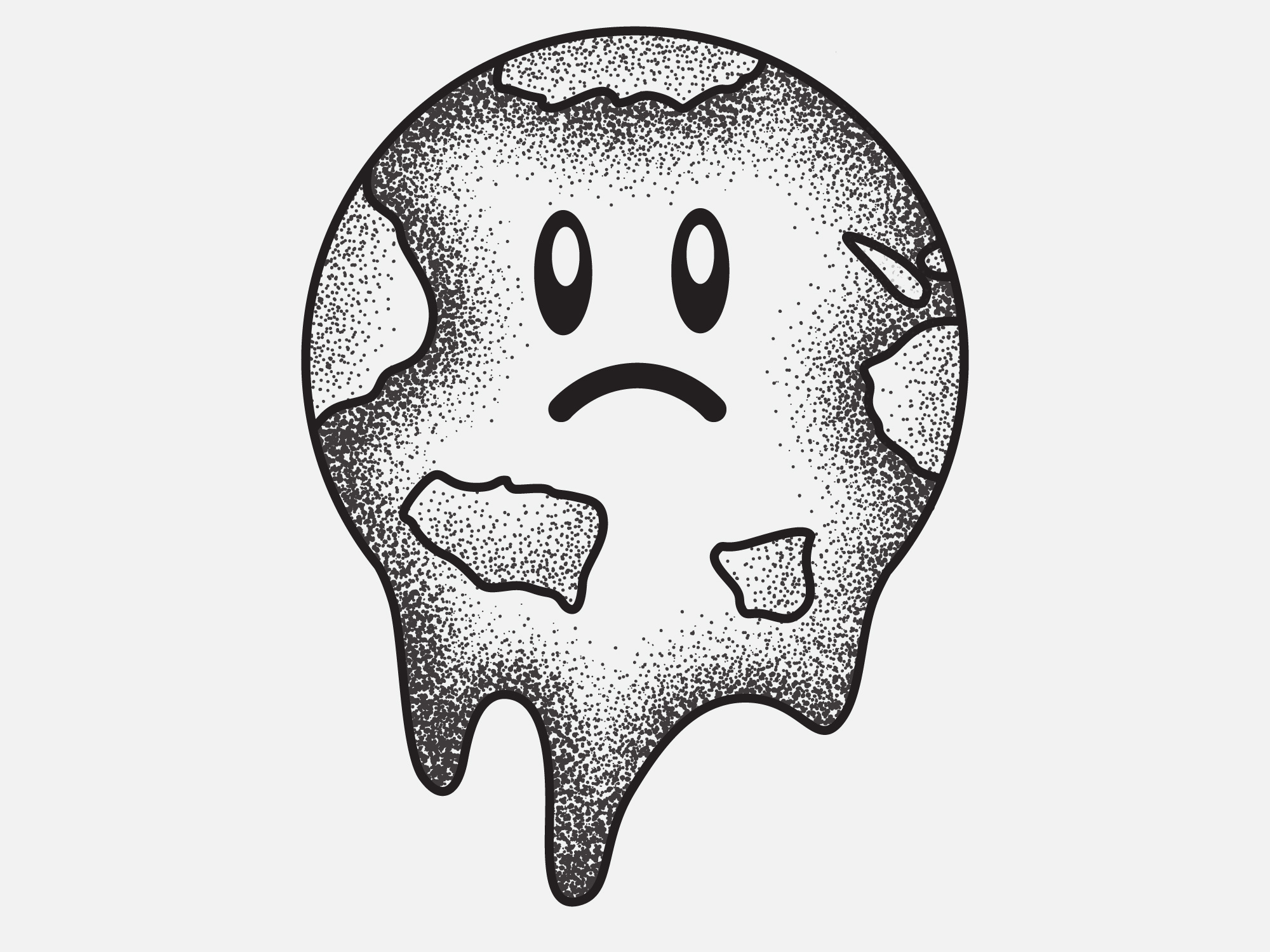 2000x1500 Pointilism Draw Earth Melting