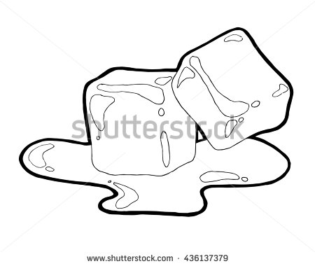 450x380 Melting Ice Clipart Black And White