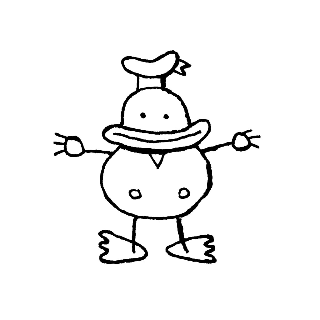 1024x1024 donald duck from memory drawing art classics from memory