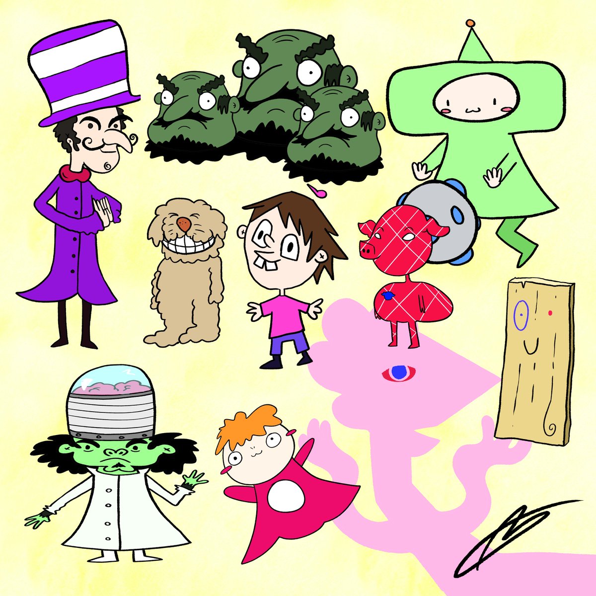 1200x1200 pj on twitter so drawing characters from memory went very badly