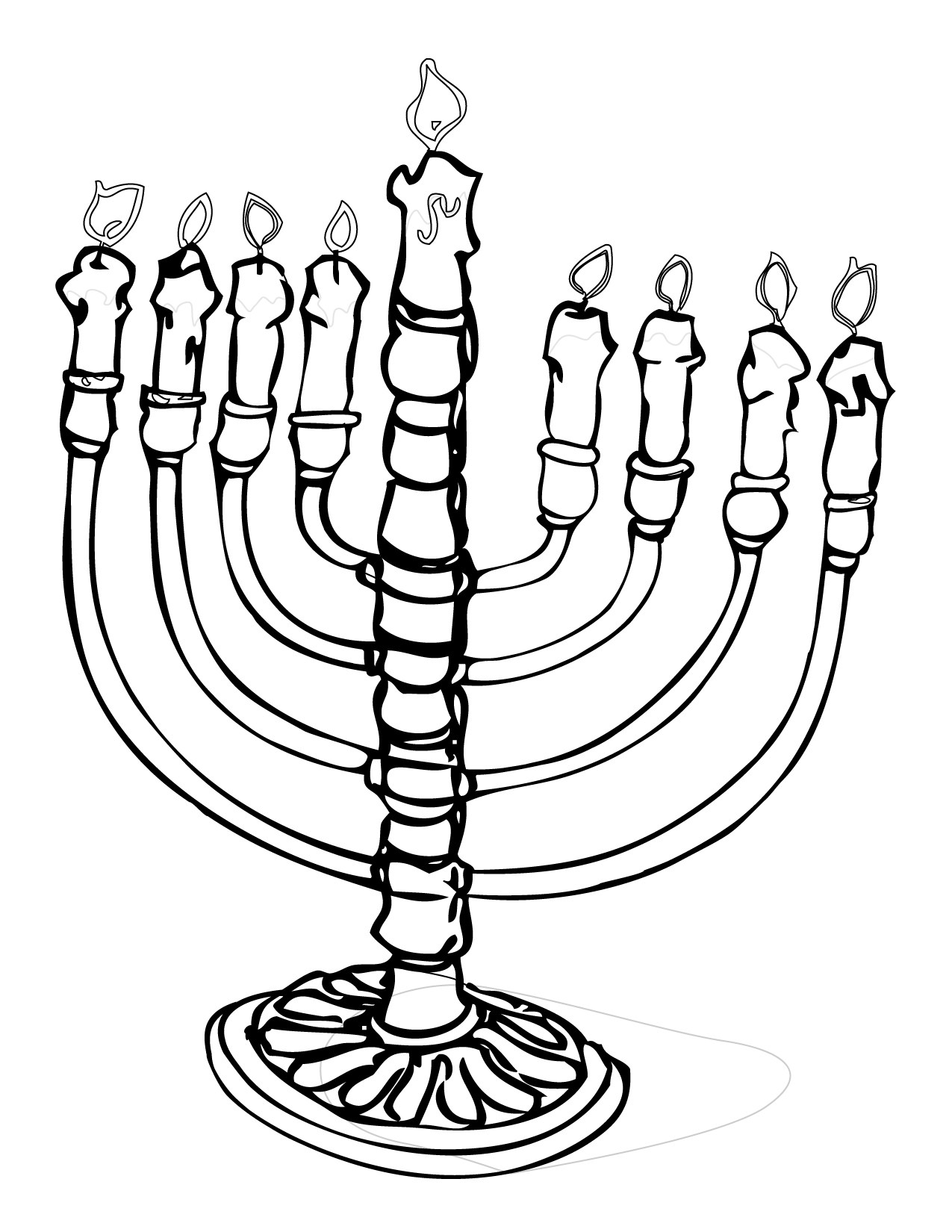 1275x1650 Chanukah Coloring Pages Free Hanukkah Drawings Ty And Menorah