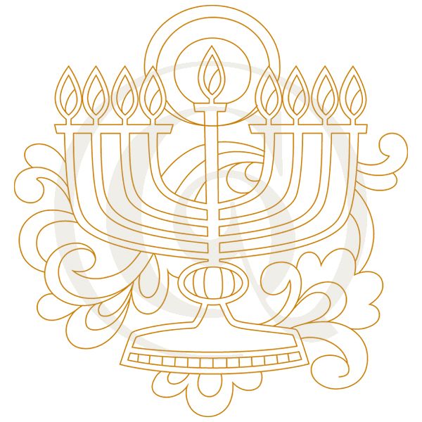 600x600 Doodle Menorah Svgdxf Hanukkah Drawing Craft Genesis
