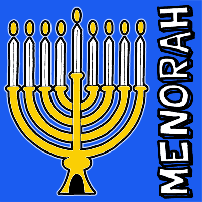 400x400 How To Draw Hanukkah Menorahs With Easy Step