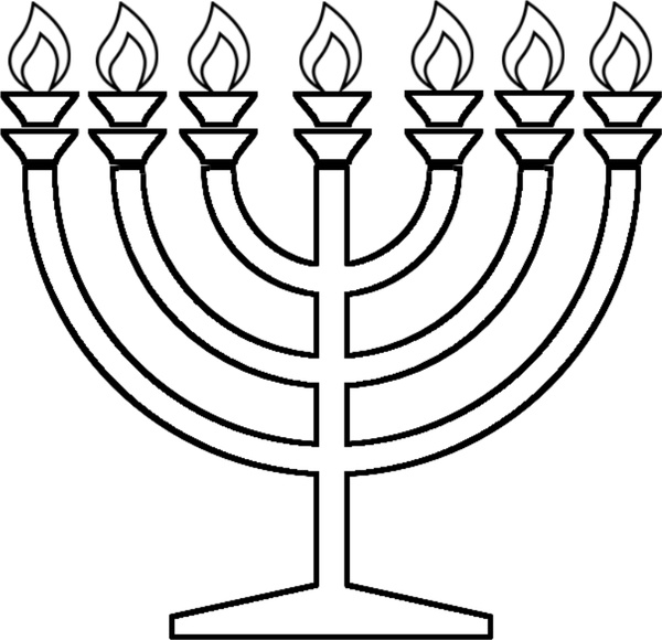 600x580 Menorah Free Vector In Open Office Drawing