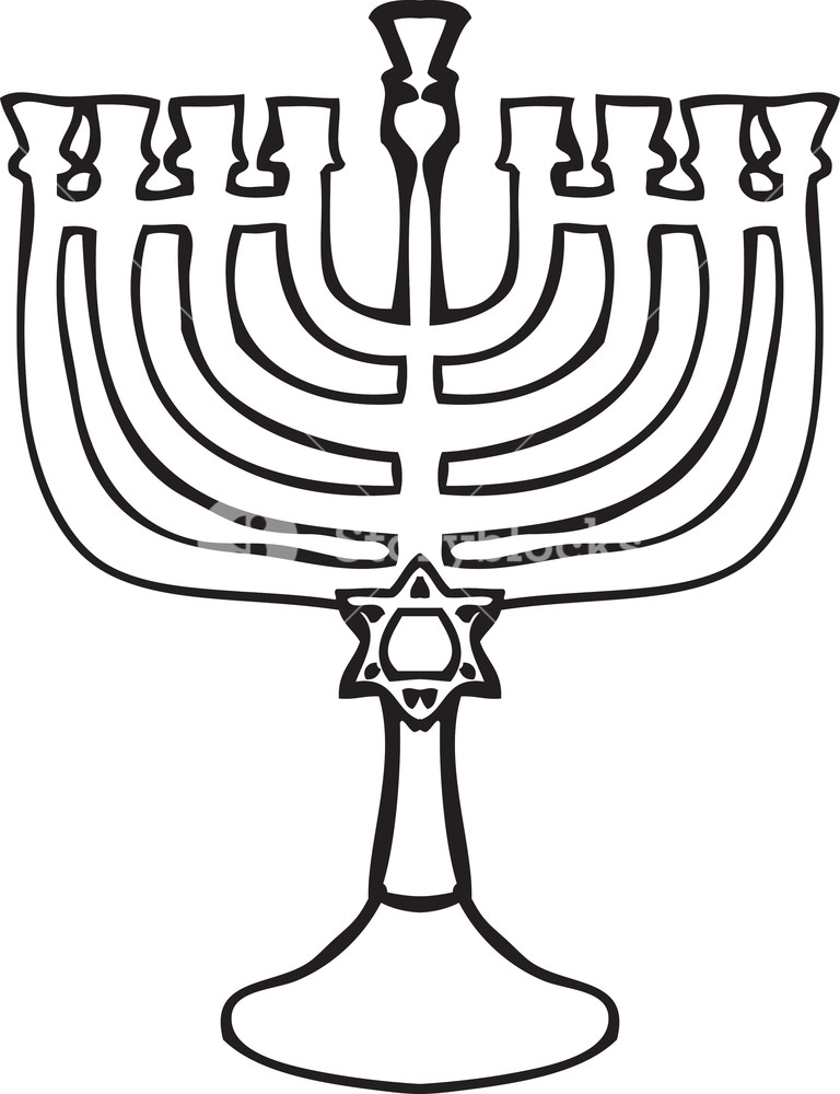 768x1000 Menorah Vector Element Royalty Free Stock Image