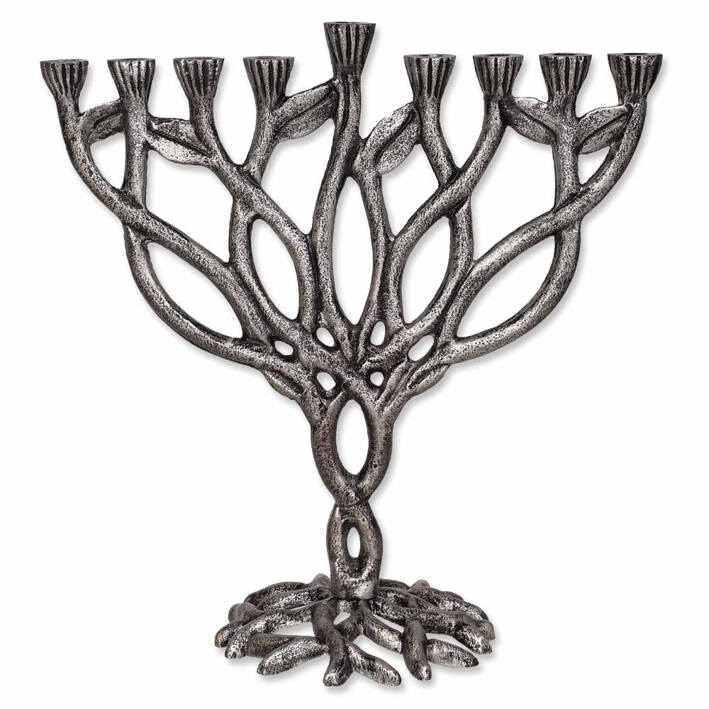 1000x1000 Rustic Finish Tree Of Life Menorah