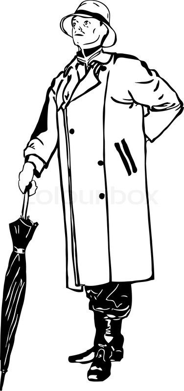 376x800 Black And White Drawing Men In A Stock Vector Colourbox