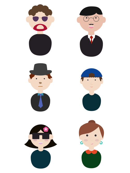 500x668 Men And Women Simple Line Drawing Vector Free Download