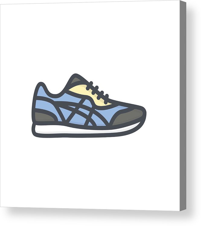 666x750 Clothes Colored Icon Men Shoes Sneakers Acrylic Print