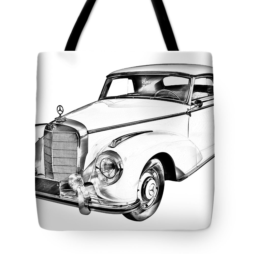 1000x1000 Mercedes Benz Luxury Car Drawing Tote Bag For Sale