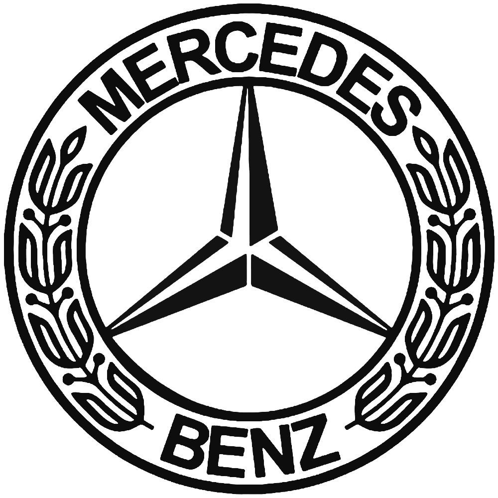 1000x1000 Mercedes Benz Emblem Vinyl Decal Sticker