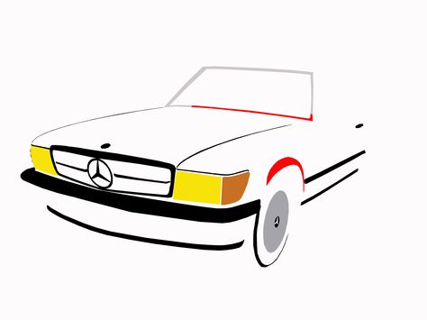 474x355 Mercedes Sports Car Line Drawing Viva Images Car
