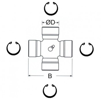 350x350 U Joint Central Lube Mb Mercedes