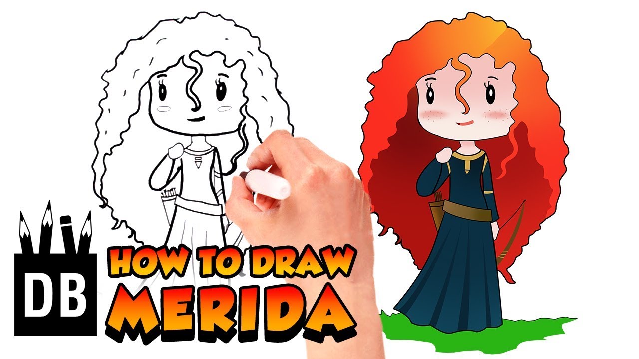 1280x720 how to draw disney princess merida from brave step