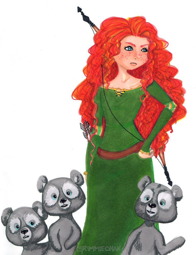 769x1000 brave sketch merida drawing grimmiechan art ramblings