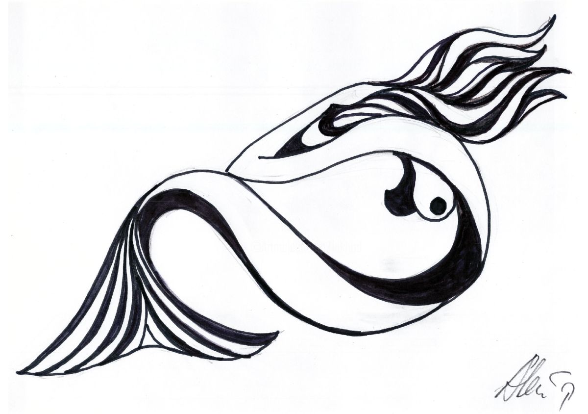 1200x844 Mermaid Drawing