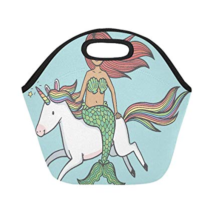 425x425 Insulated Neoprene Lunch Bag Cartoon Drawing