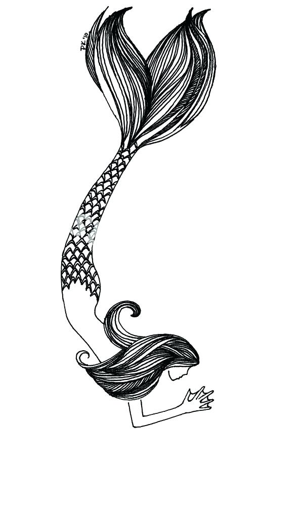 601x1000 How To Draw A Simple Mermaid How To Draw Simple Mermaid Step