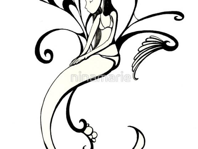 640x480 Mermaid Tail Clipart Drawing