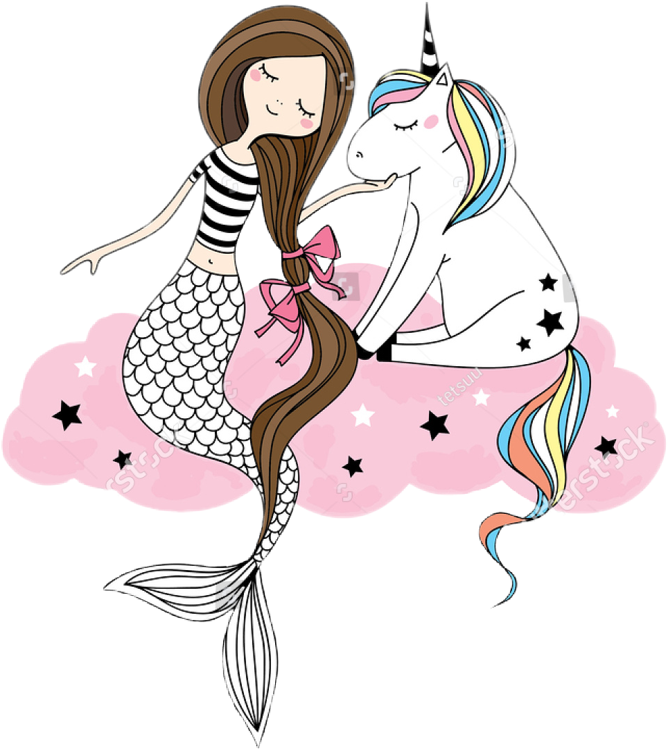 964x1080 Collection Of Free Mermaid Drawing Unicorn Download On Ui Ex