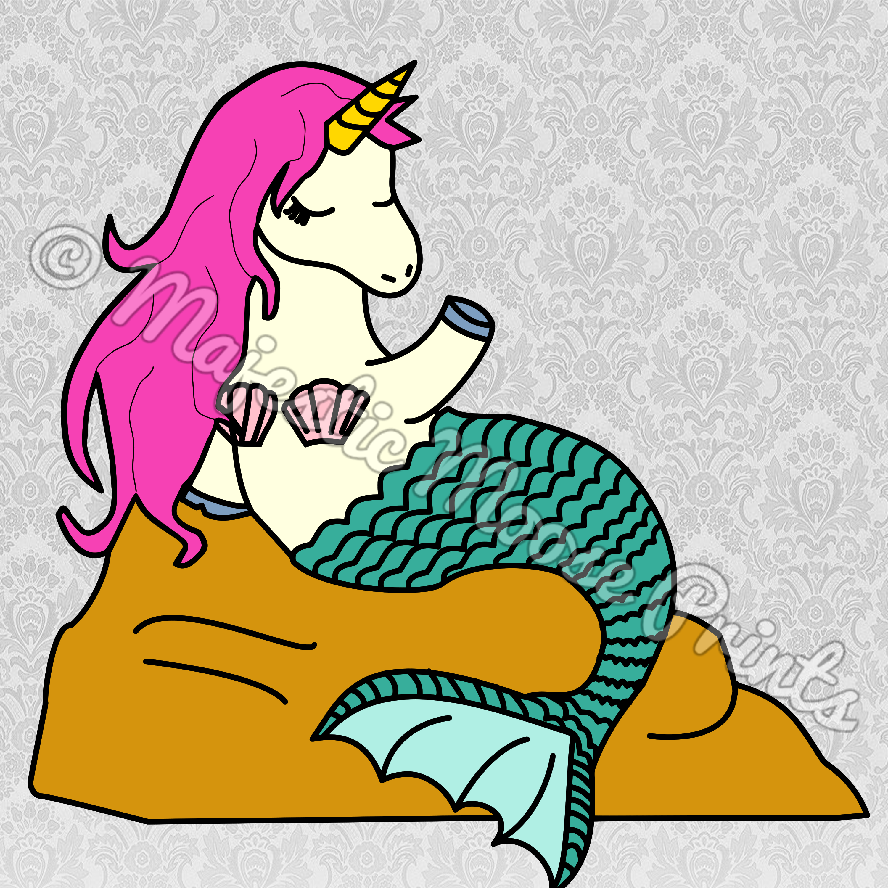 3000x3000 Collection Of Free Unicorn Drawing Mermaid Download On Ui Ex