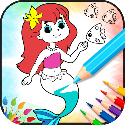 512x512 Cute Mermaid Coloring Book Drawing Kids Game Apk Latest