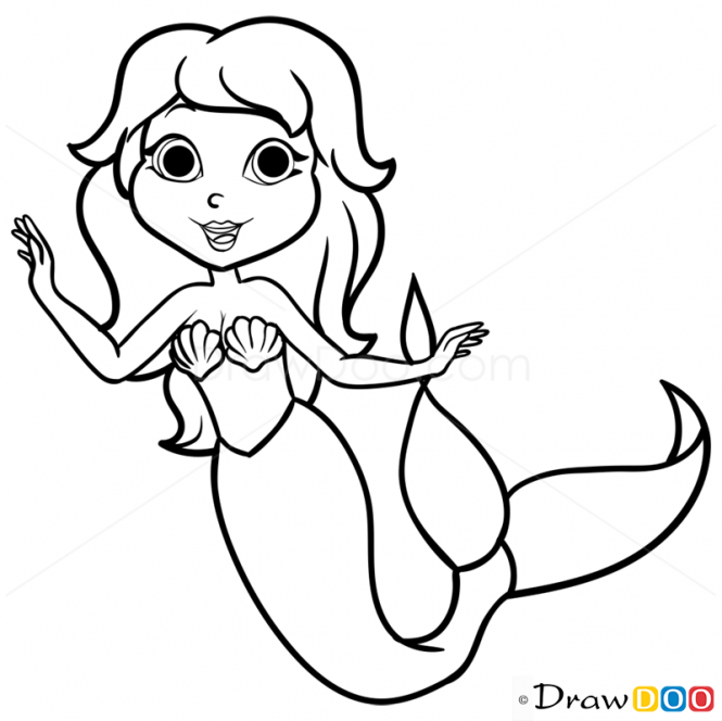 Mermaid Drawing Book | Free download on ClipArtMag