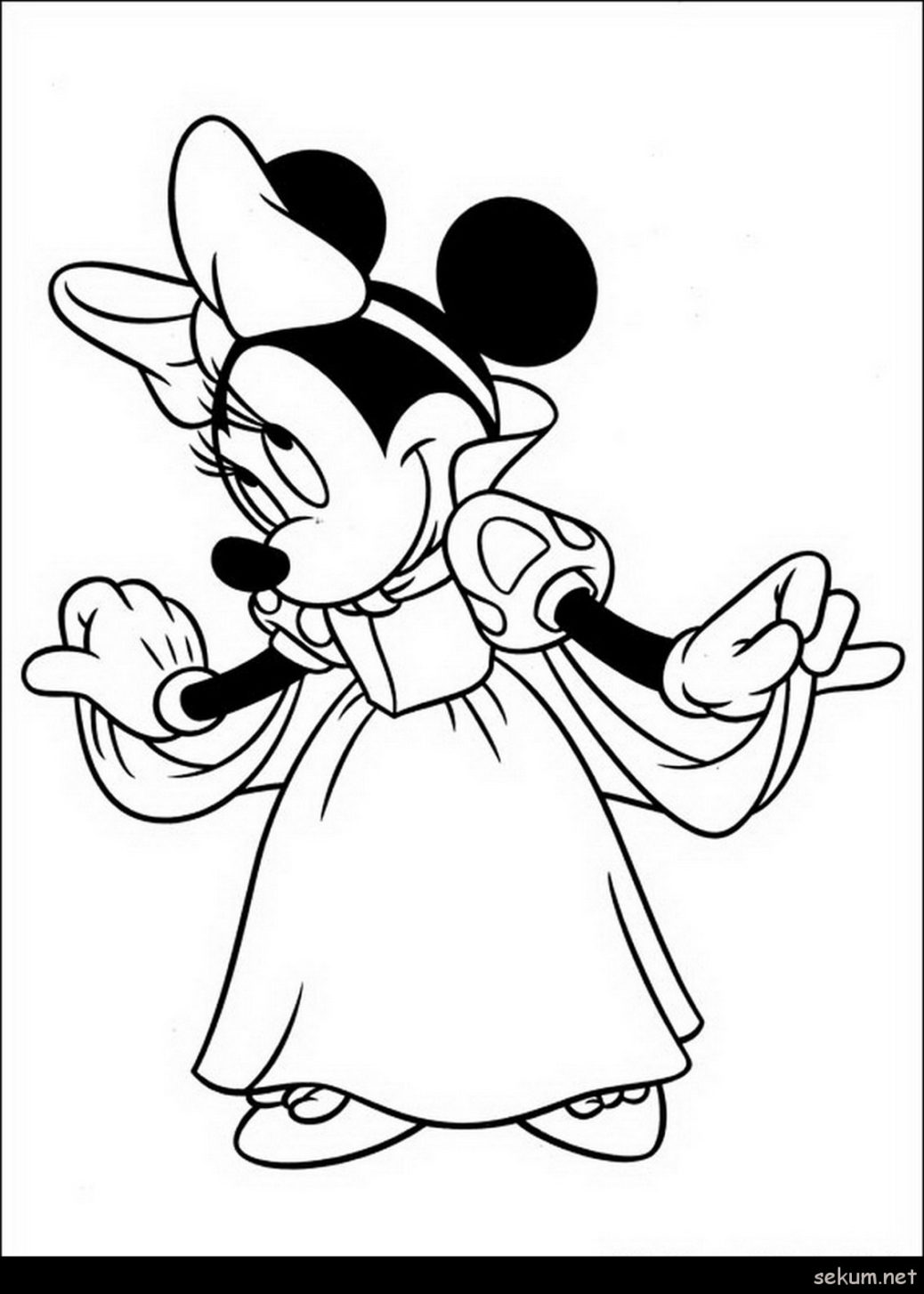 1038x1454 Minnie Mouse Drawing Lovely Best Coloring Pages Books Book Cake