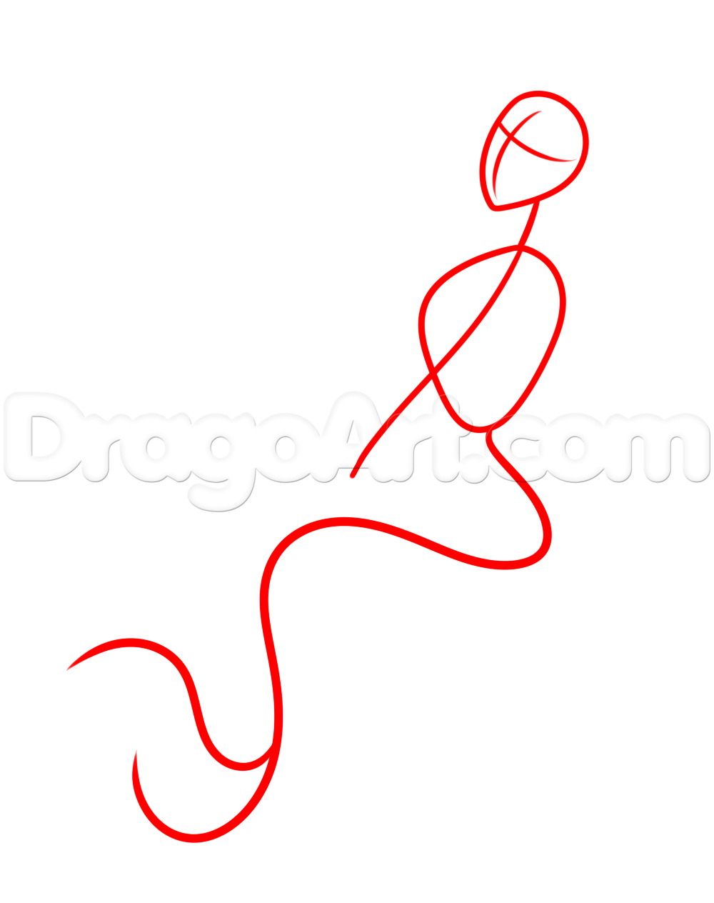 1000x1264 Mermaid Drawing Tutorial, Step