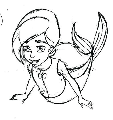 396x419 Draw Little Mermaid How Draw Mermaid Tail