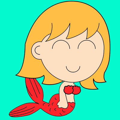 400x400 How To Draw Cartoon Mermaids With Easy Step