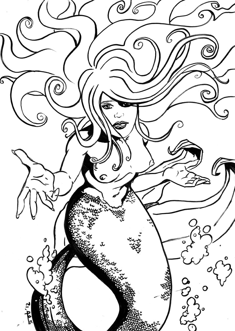 753x1060 Mermaid Coloring Pages For Kids Printable