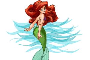 300x200 How To Draw The Little Mermaid