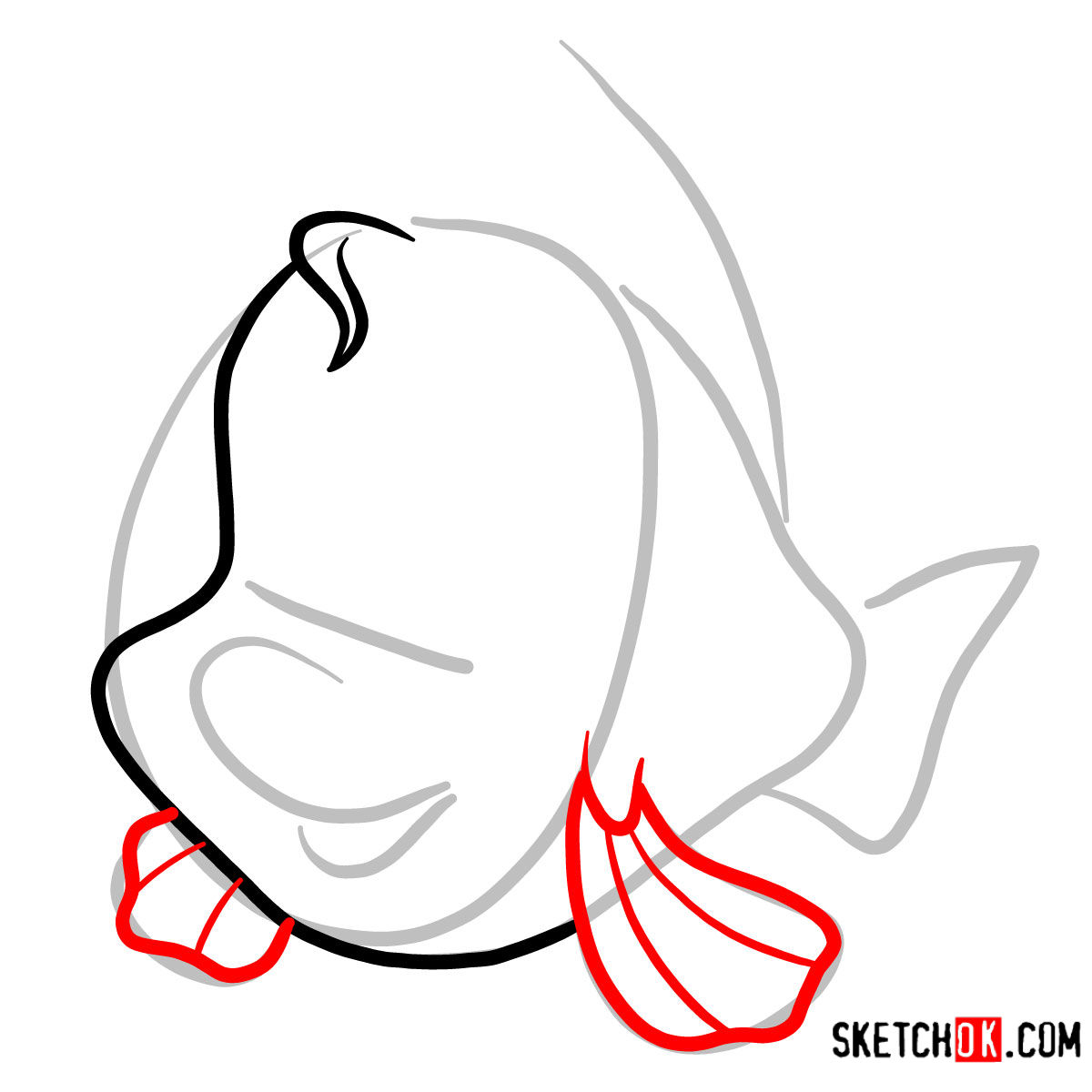 1200x1200 How To Draw Flounder The Little Mermaid