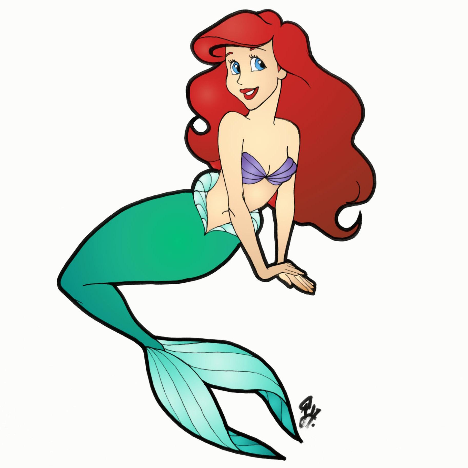 1825x1825 Huge Collection Of 'little Mermaid Drawing' Download More Than