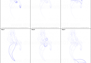300x210 Mermaid Drawing Step