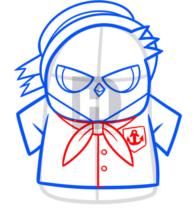 649x720 How To Draw Hippo From Mermaid Melody, Step