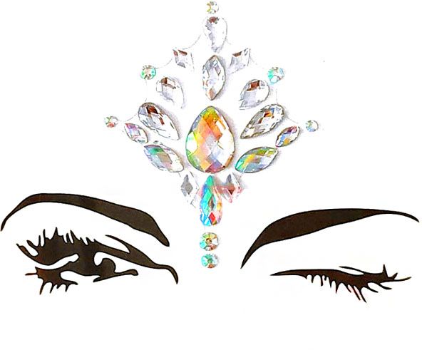 592x491 Body Jewelry Rhinestone Rave Festival Face Jewels Crystals Face