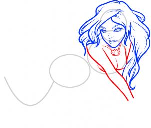 302x256 Draw A Mermaid Girl, Mermaid Girl, Step