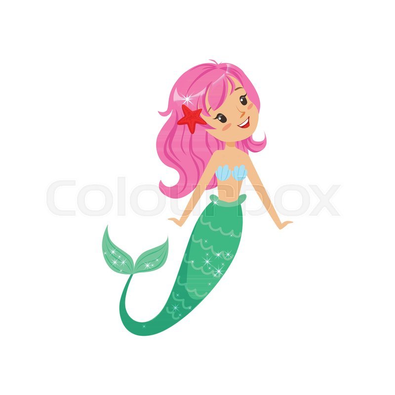 800x800 Drawing Girl Cute Mermaid