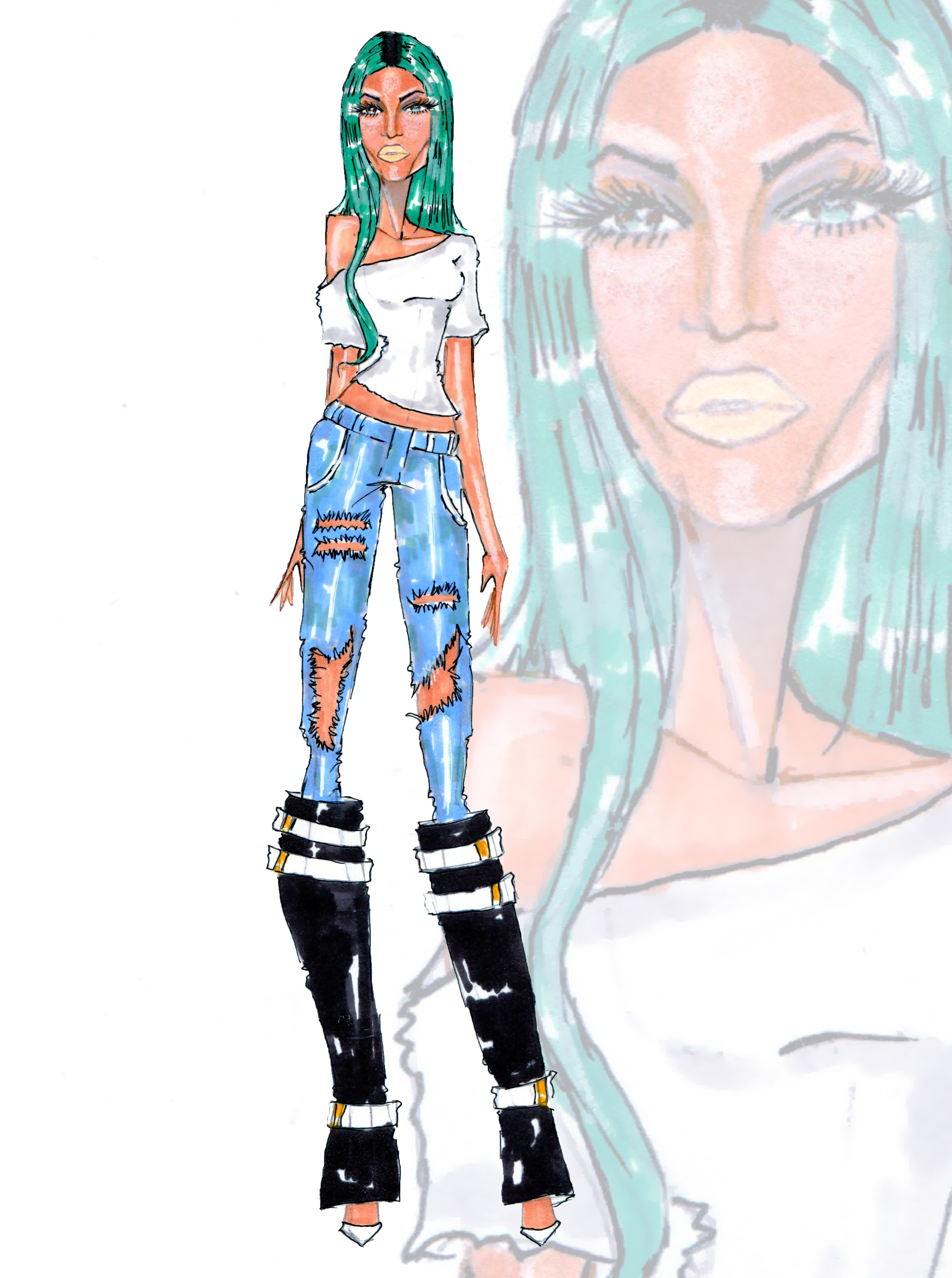 3486x4679 Kylie Jenner Returns To Aqua Blue Hair Embraces The Mermaid Hair