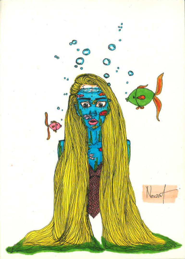770x1080 Mermaid Drawing