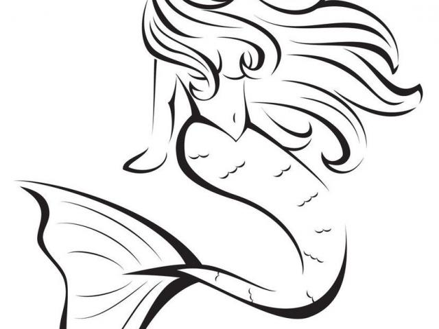 640x480 Mermaid Drawing Cliparts
